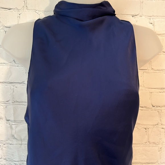 House of Harlow 1960 navy high neck blouse - Picture 2 of 9